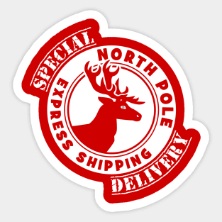 NORTH POLE SPECIAL DELIVERY Sticker